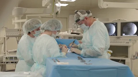 Operating room with x-ray control Stock Footage 81180481