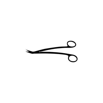 Operating Scissor Silhouette Isolated, Flat Style Stock Illustration