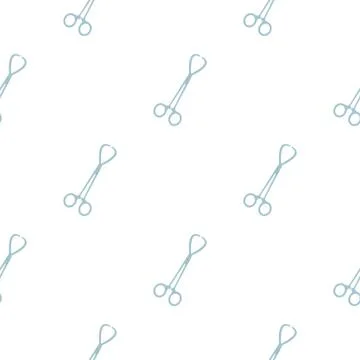 Operating scissors pattern flat Stock Illustration