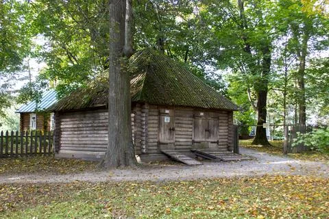 Operating stable "naive yard" of A.P. Chekhov in the Melikhovo Stock Photos