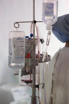 Operating. Surgery.  Drop counter, dropper. Stock Photos