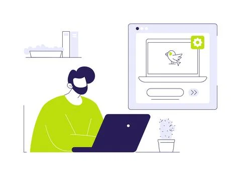 Operating system abstract concept vector illustration. 스톡 일러스트