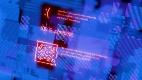 Operating system error. Error report Stock Footage 341901122