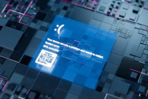 Operating system failure concept. File corruption. Error in the program. So.. 스톡 일러스트
