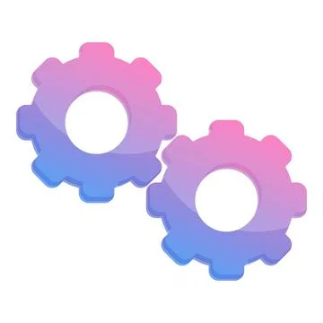 Operating system gear icon, cartoon style 스톡 일러스트