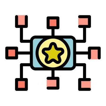 Operating system icon color outline vector Illustrazione stock