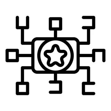 Operating system icon, outline style Stock Illustration