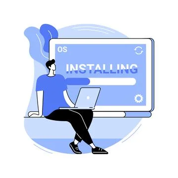 Operating system isolated cartoon vector illustrations. Stock Illustration