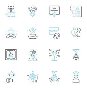 Operating system linear icons set. Windows, Linux, Macintosh, Unix, Android, iOS Stock Illustration