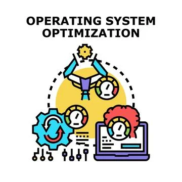Operating system optimization concept vector illustration イラスト素材