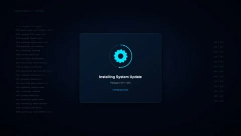 Operating system software update installation animation. 4K Stock Footage 348234945