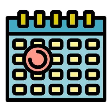 Operating system update time icon color outline vector Stock Illustration