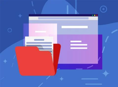 Operating system user interface. Documents folder Stock Illustration