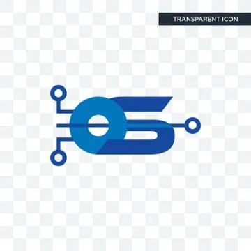 Operating system vector icon isolated on transparent background, operating sy Illustrazione stock