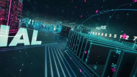 Operating Systems with digital technology concept Stock Footage 97039102