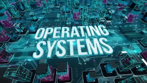 Operating Systems with digital technology concept Stock Footage 103552243