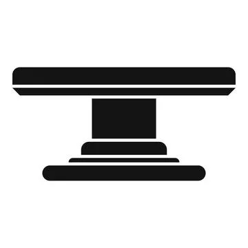 Operating table being prepared for surgery in simple glyph icon style Stock Illustration