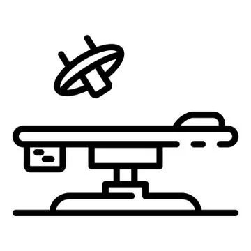 Operating table icon, outline style Stock Illustration