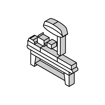 Operating table isometric icon vector illustration Illustrazione stock