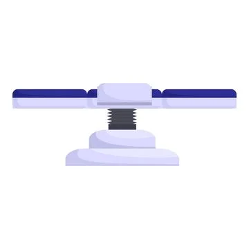 Operating table standing on single leg for surgery in modern clinic Stock Illustration