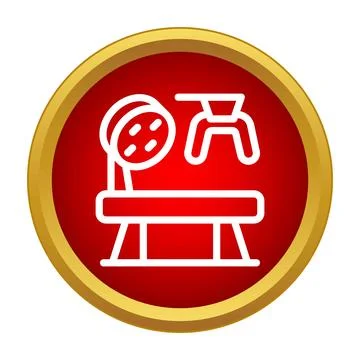 Operating table with surgical light flat icon Stock-Illustration