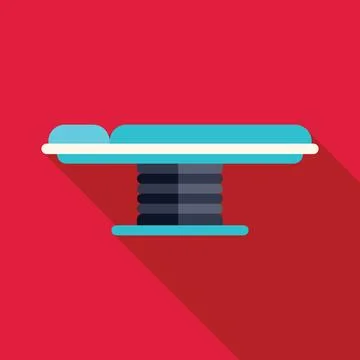 Operating table undergoing sterilization process in modern hospital Stock Illustration