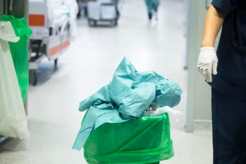 Operating theater surgery trash Stock Photos
