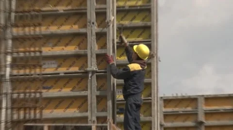 Operating working hammer. Stock Footage 55242624