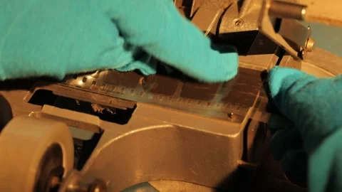 Operation of the archiving device 52 Stock Footage 314965666