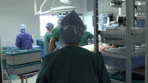 Operation block from the corridor Stock Footage 85891915