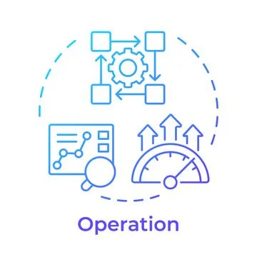 Operation blue gradient concept icon Illustrazione stock