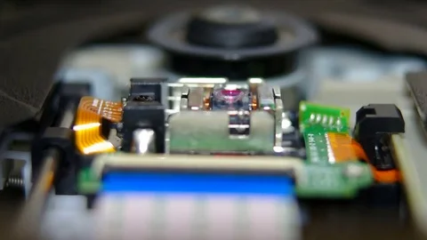 Operation of the cdrom mechanism without disk Stock Footage 80781699