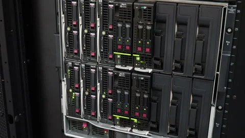 Operation of the computer server Stock Footage 159425082