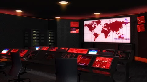 Operation control room, Command center,... | Stock Video | Pond5