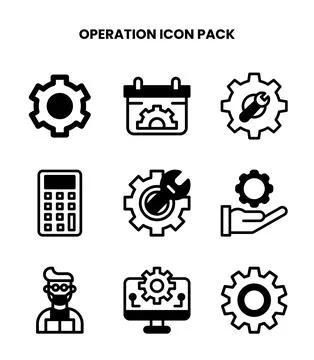 Operation DuoTone Design Icons Pack Stock Illustration