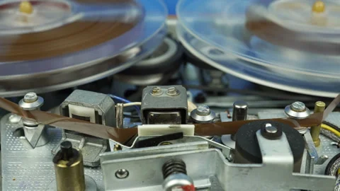 Operation Function of an Old Mechanical Baboon Tape Recorder. Stock Footage 227173479