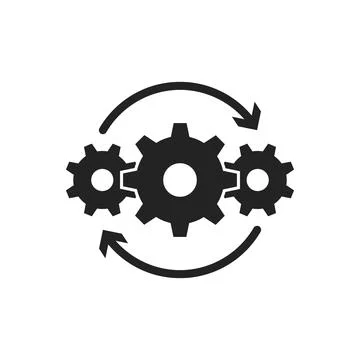 Operation gear performing background icon Stock Illustration