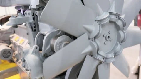 Operation of heavy truck engine or drilling equipment Stock Footage 149805992