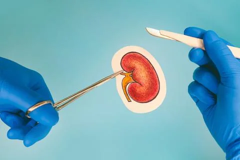 Operation on human kidney Stock Photos