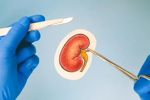 Operation on human kidney Stock Photos