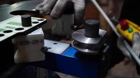 Operation of an industrial machine Stock Footage 163566605