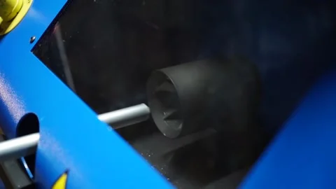 Operation of an industrial machine Stock Footage 163566617