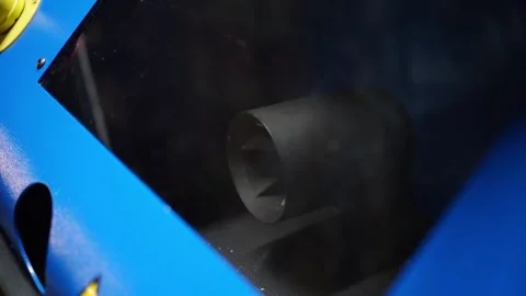 Operation of an industrial machine Stock Footage 163566619