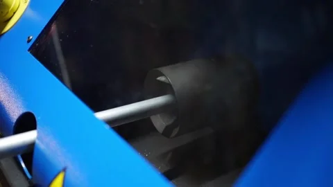 Operation of an industrial machine Stock Footage 163566629