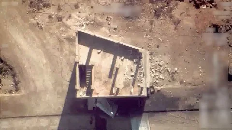 Operation Inherent Resolve, coalition forces conduct airstrike on Daesh Stock Footage 112532454