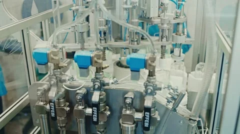 Operation of the machine at the factory Stock Footage 59156057