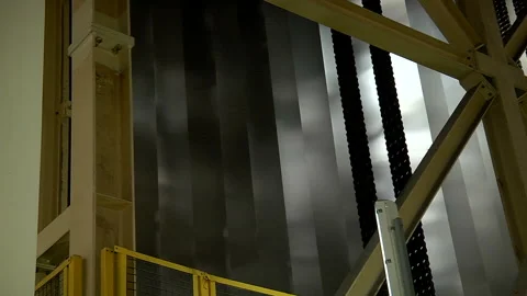Operation of the machine for rolled stainless steel Stock Footage 97908666