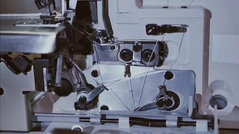 Operation mechanism of sewing machine Stock Footage 69077633