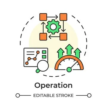 Operation multi color concept icon Illustrazione stock