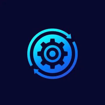 Operation, operational integration, vector icon Illustrazione stock